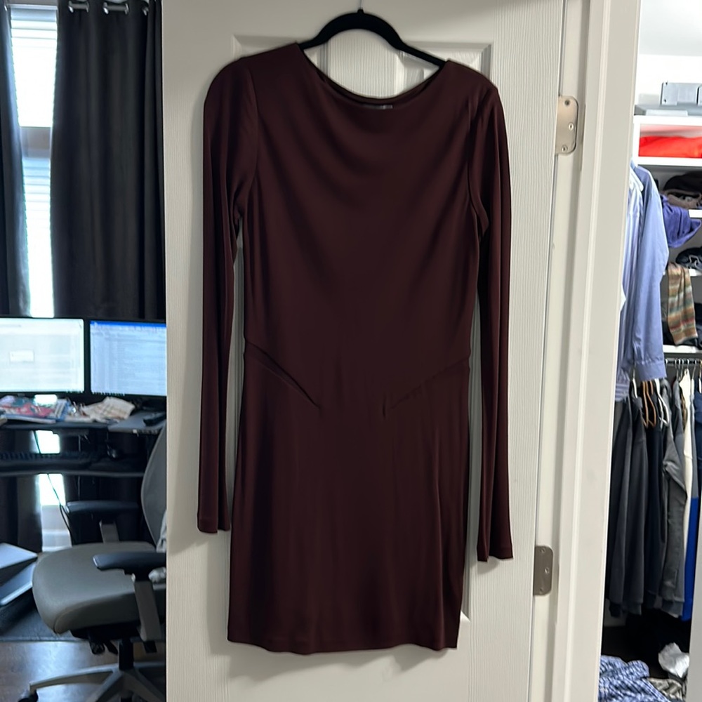 Like new Alexander Wang long sleeve burgundy dress, Size L